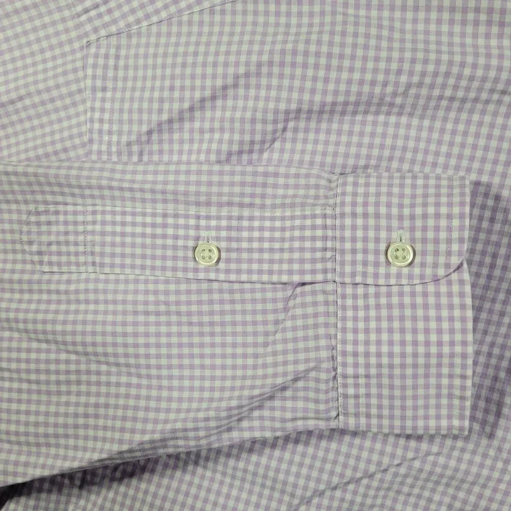 Ralph Lauren Shirt Mens XL Purple Check Long Sleeve Blake Button Down Cotton